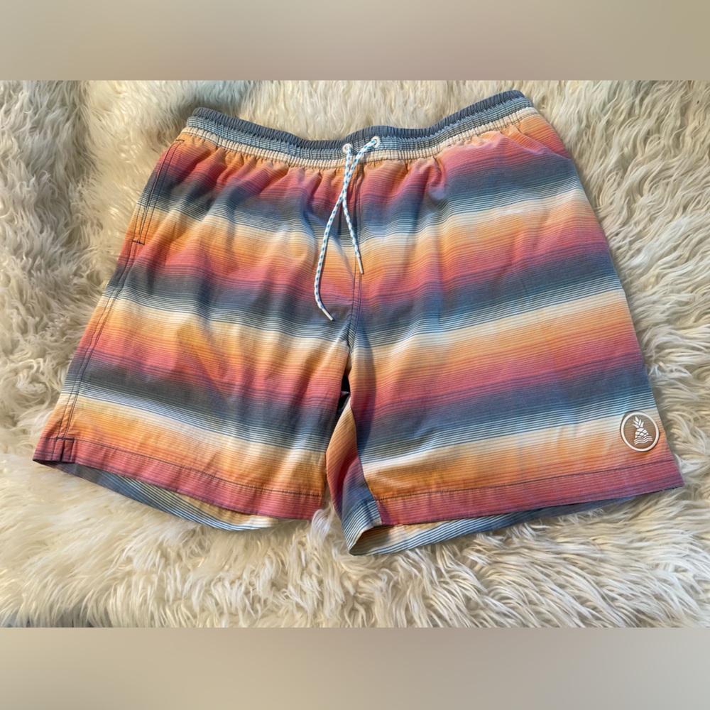 Chubbies The Malibu Sunsets Men’s Classic Swim Trunks With Boxer Brief Liner-XXL